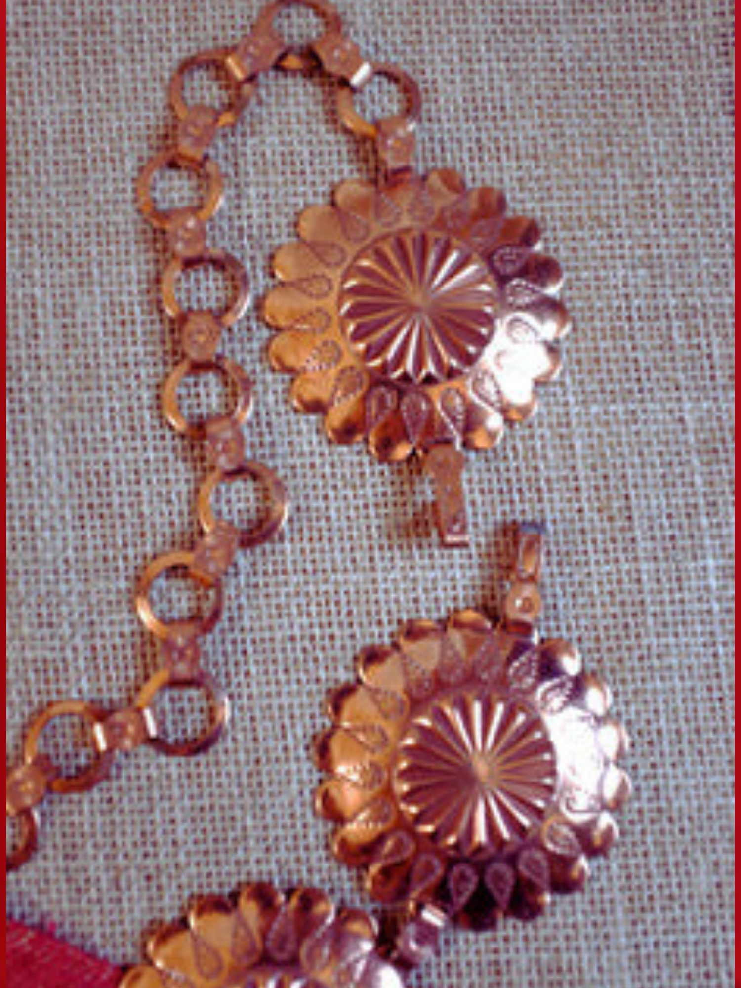 Anna's copper plated concho belt.