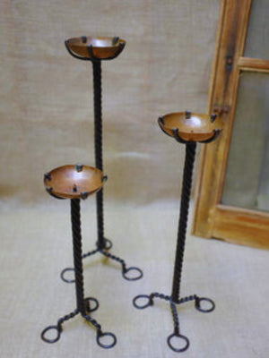 Arva's iron twisted candlesticks