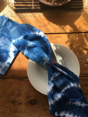 Sadies indigo tie-dyed napkins