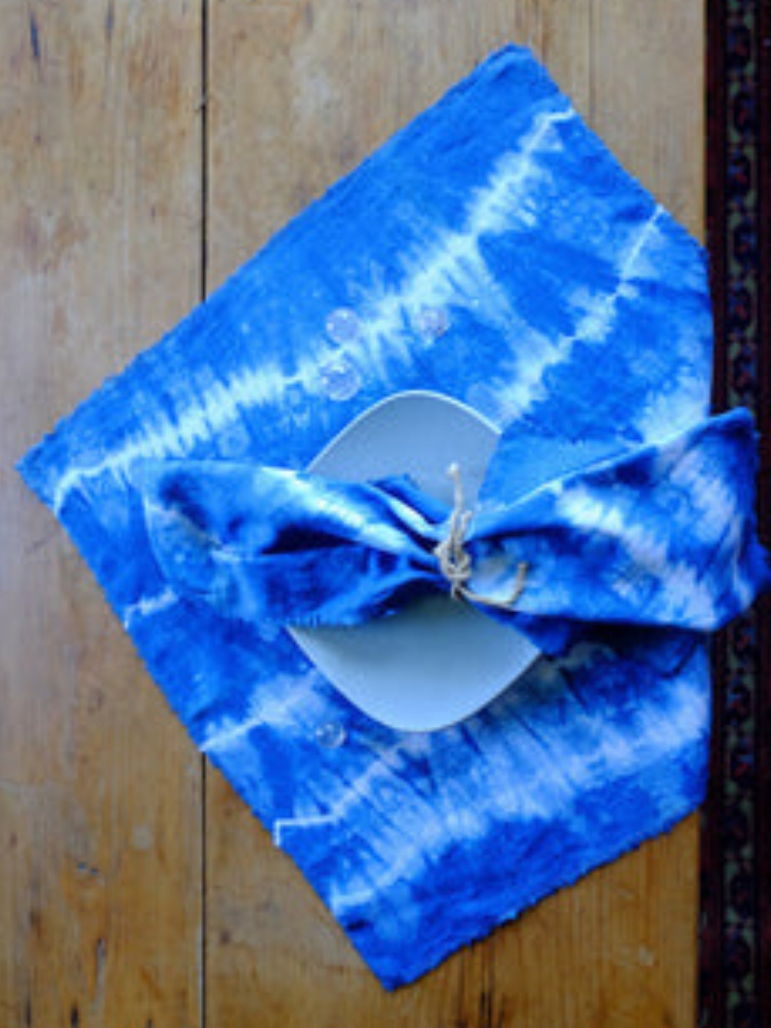 Crystal's ethereal tie-dyed napkins