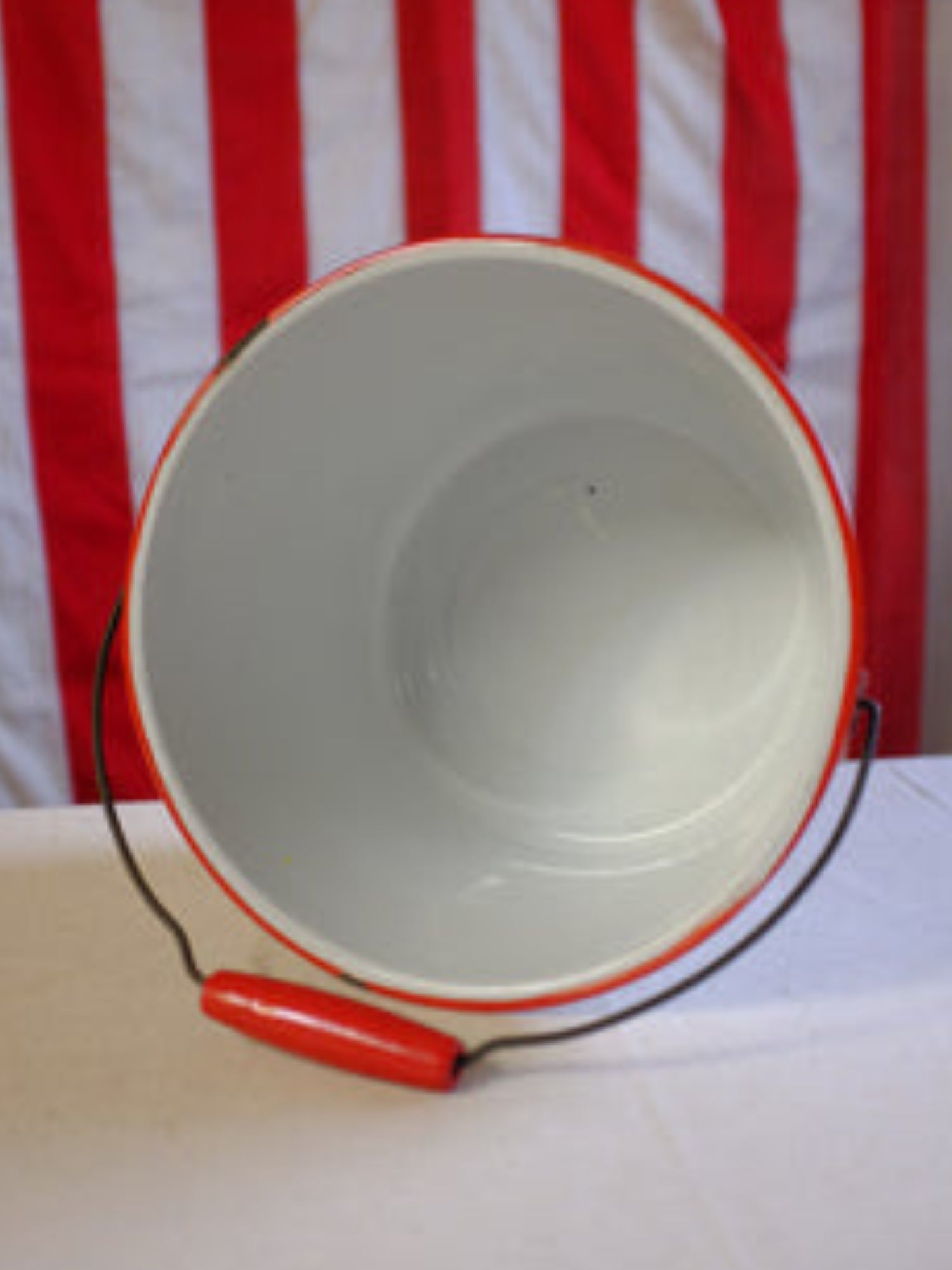 Richard's Red and White Enamel Pail