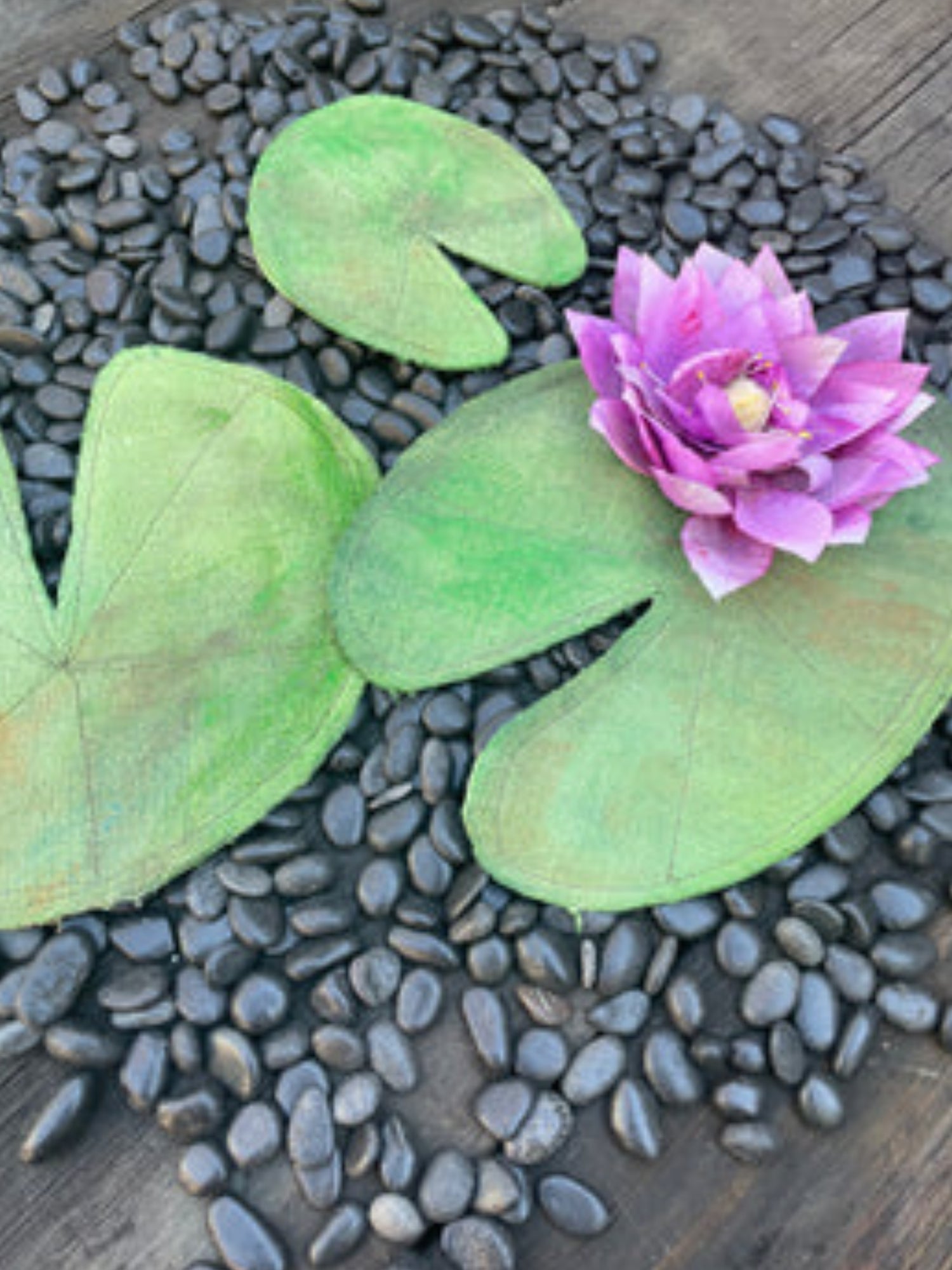 Laura's three lovely lily leaves & flower