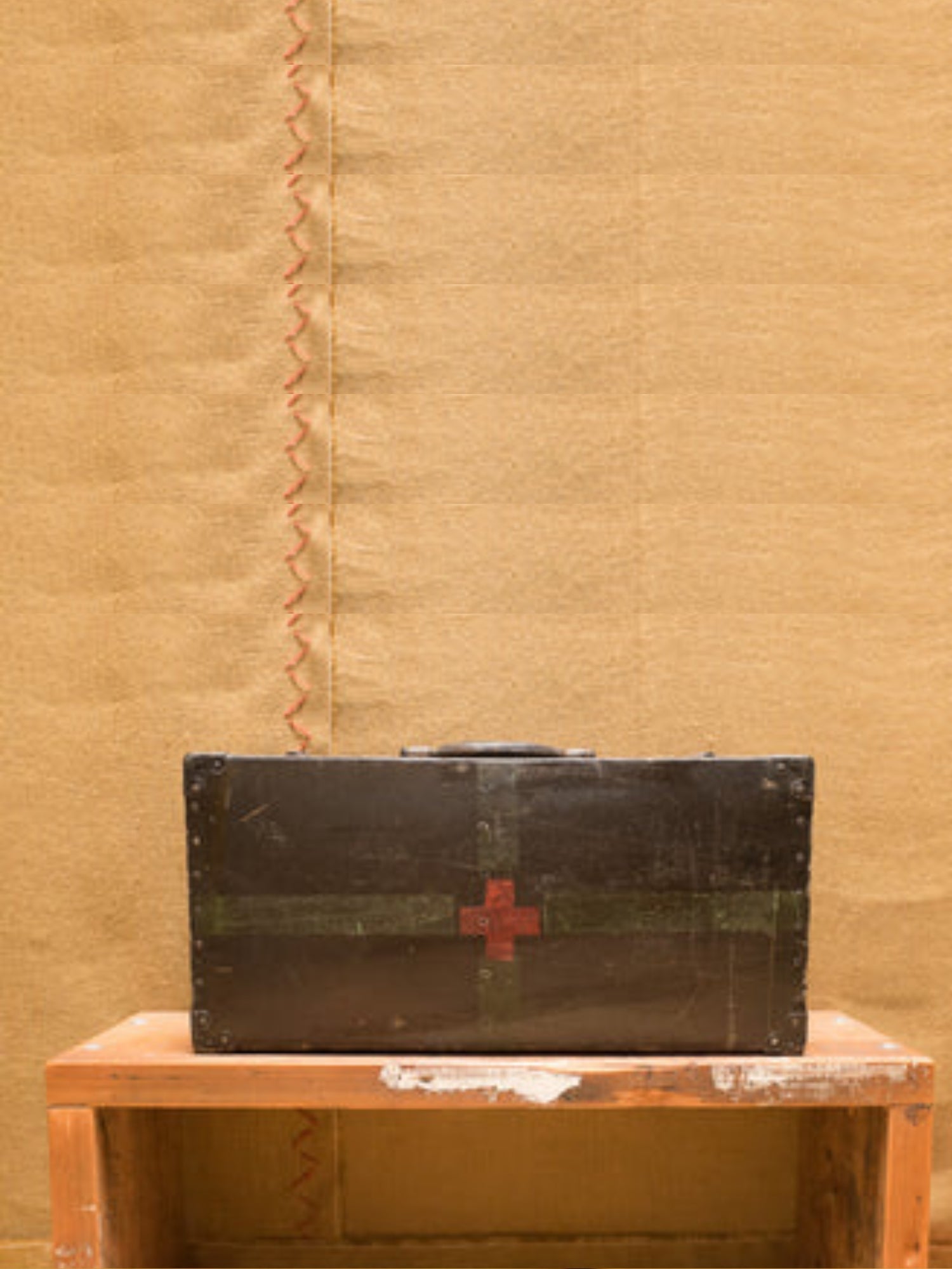 Loan's Red Cross suitcase