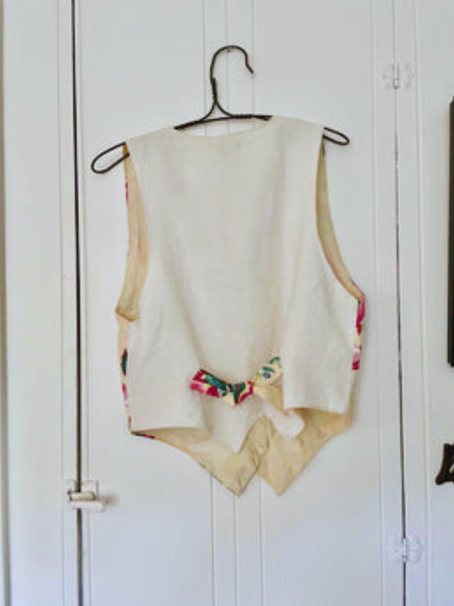 Cheli's floral vintage curtain vest