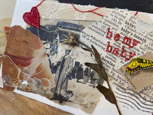 Bud's art crafted collage card