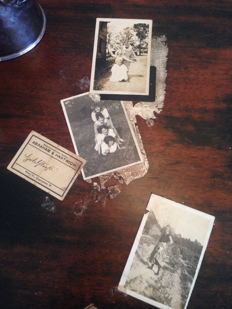 Colette's collaged desk