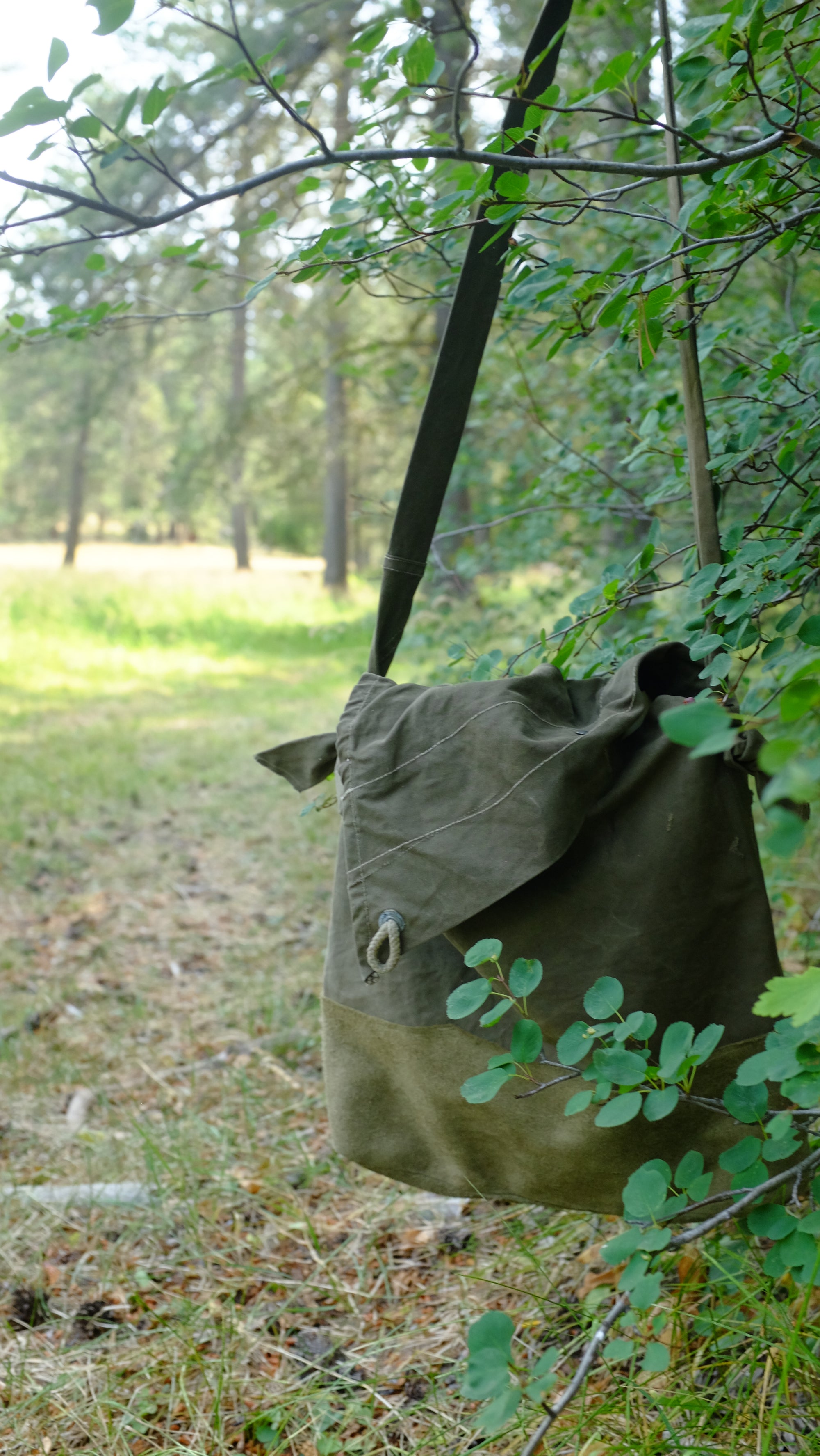 army tent bag up-cyled satchel