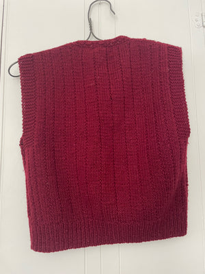 Rosie's burgundy sweater vest