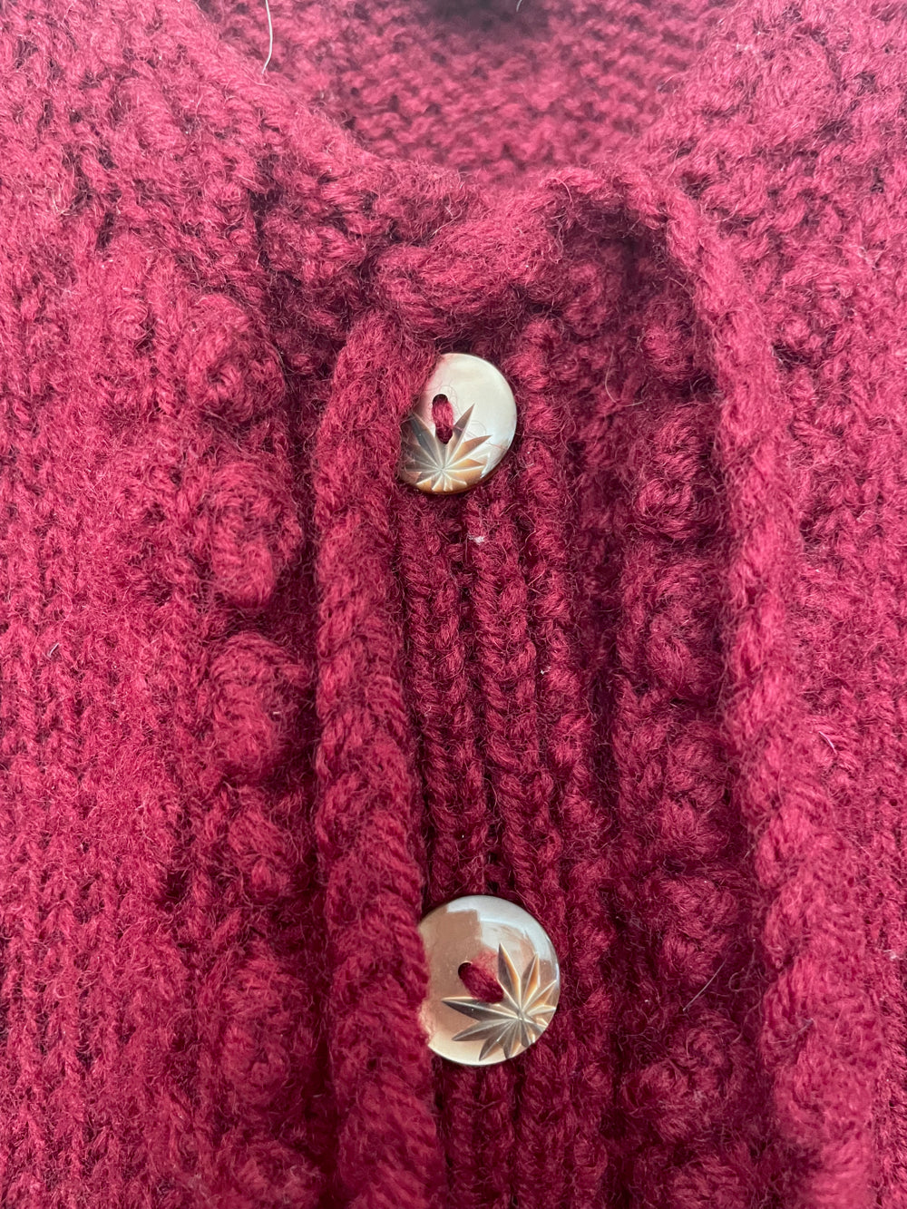 Rosie's burgundy sweater vest