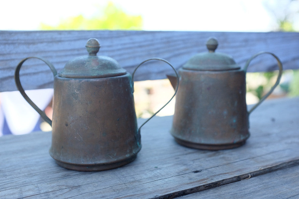 Joan's Spartan copper creamer and pitcher