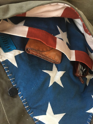 Jennifer's Army tent Americana bag