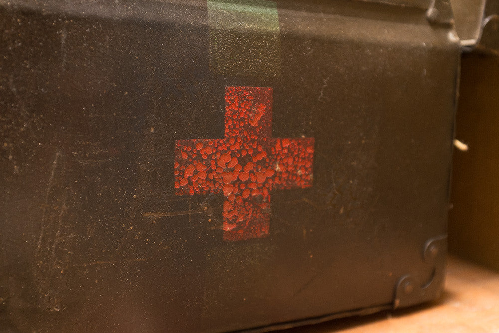 Loan's Red Cross suitcase