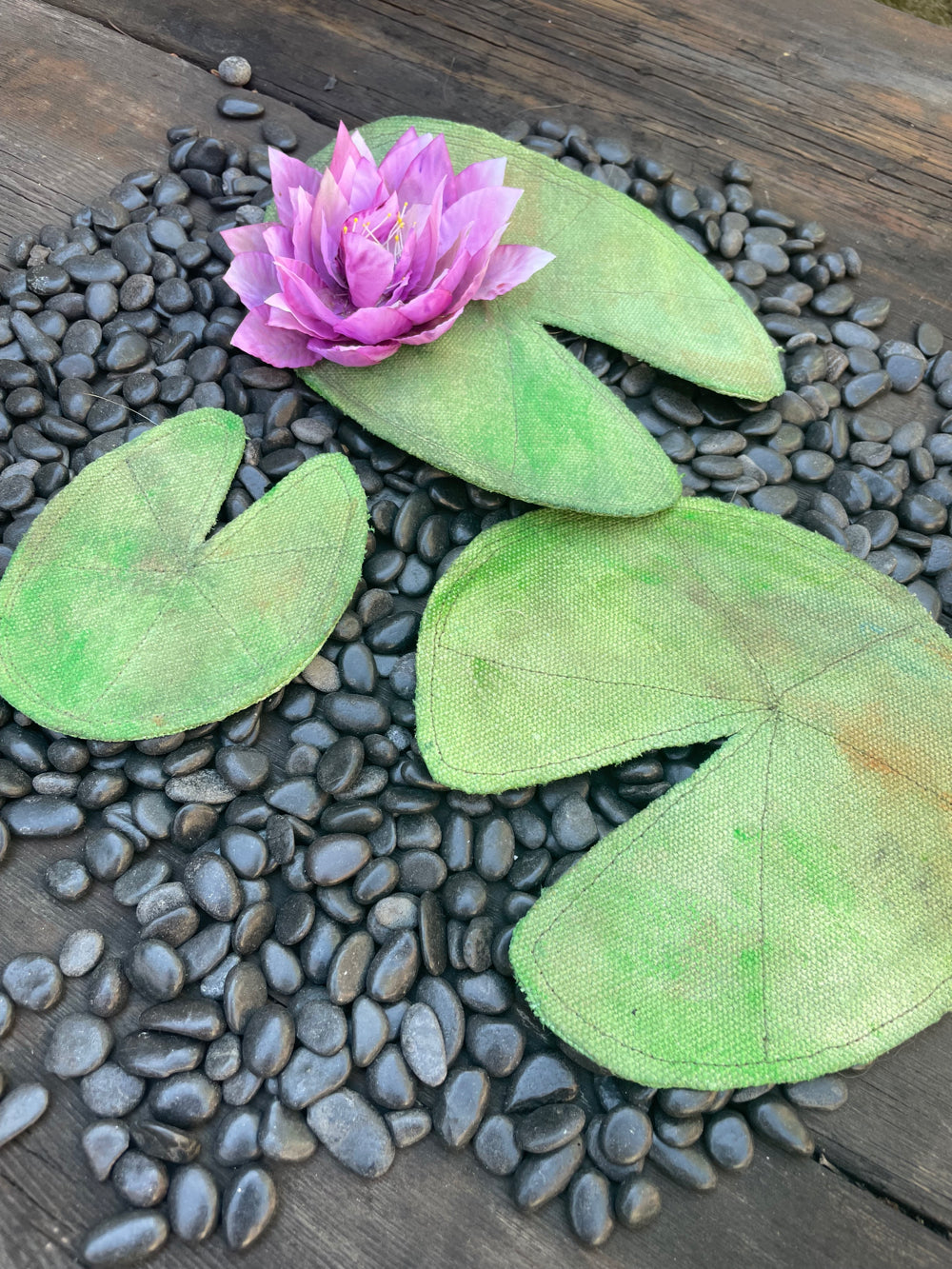 Laura's three lovely lily leaves & flower