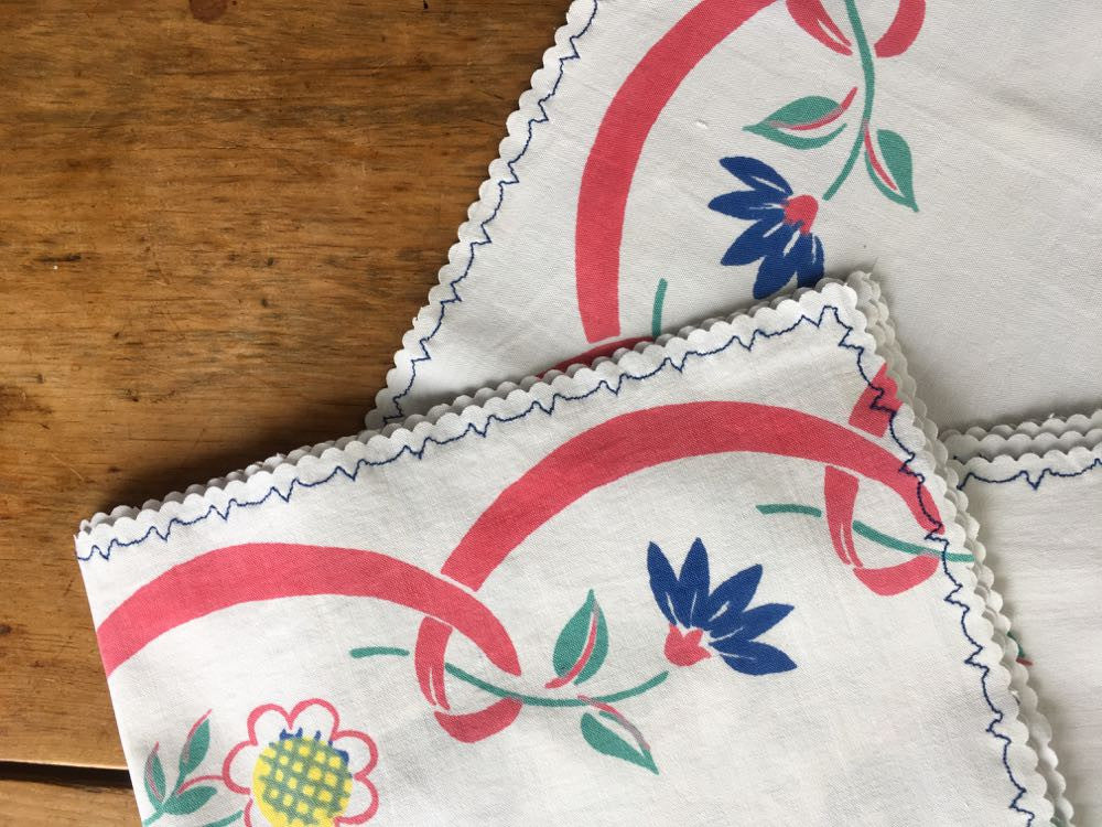 Germain's four floral napkins